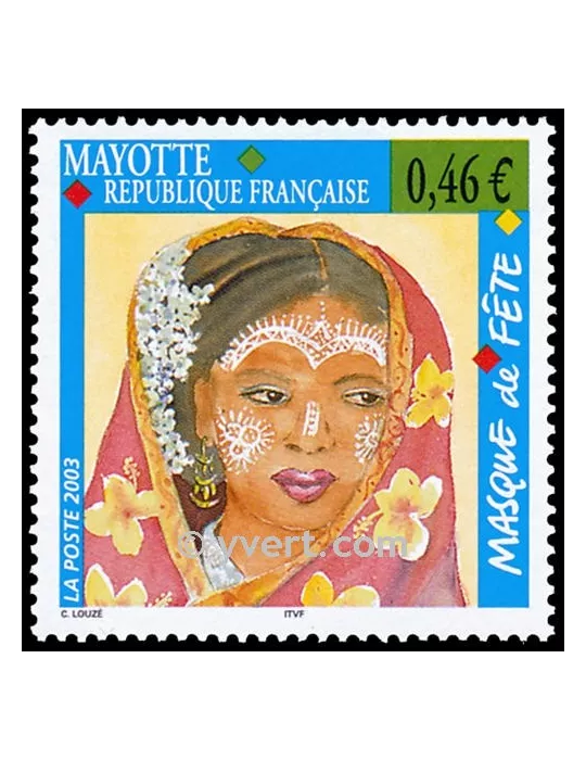 n° 142 -  Timbre Mayotte Poste
