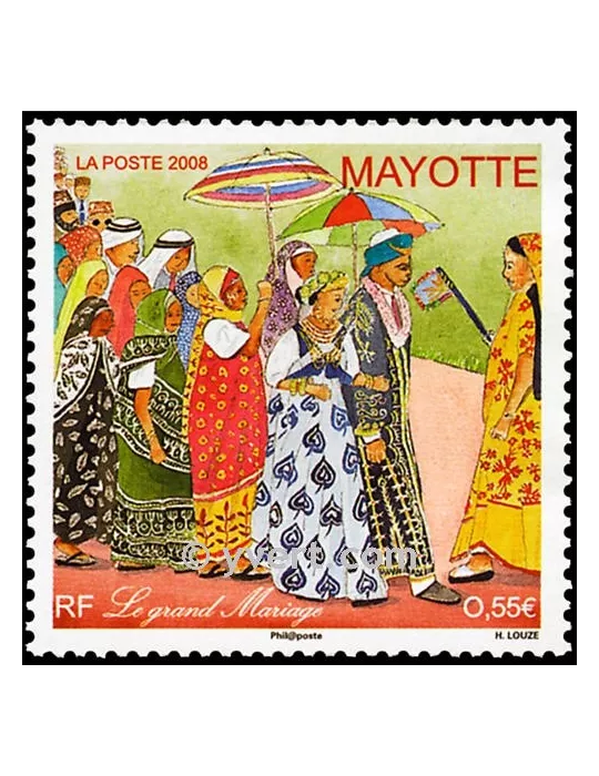 n° 215 -  Timbre Mayotte Poste