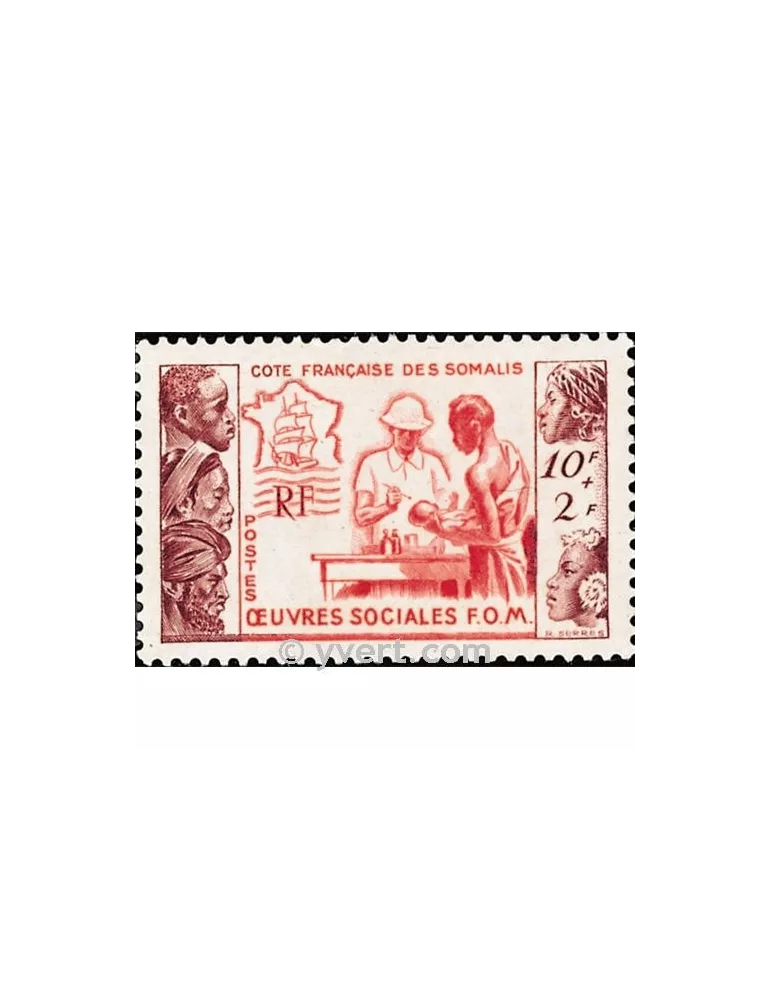 n° 283 -  Timbre Cote des Somalis Poste