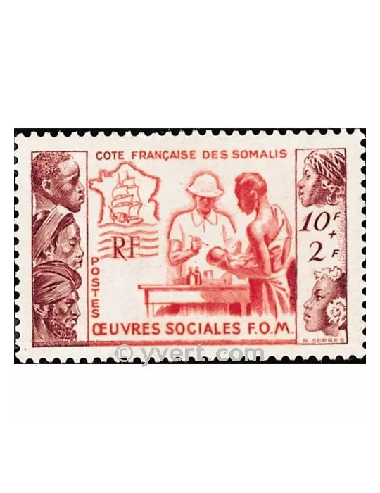 n° 283 -  Timbre Cote des Somalis Poste