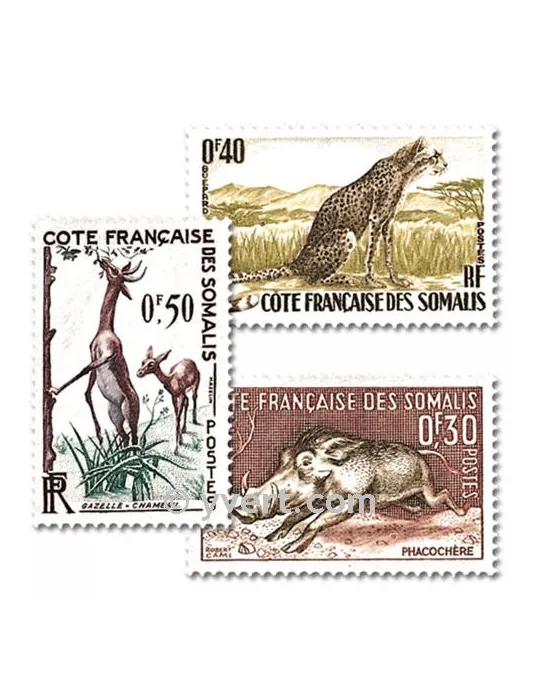n° 287/289 -  Timbre Cote des Somalis Poste