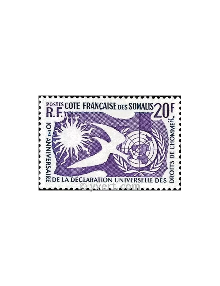 n° 291 -  Timbre Cote des Somalis Poste