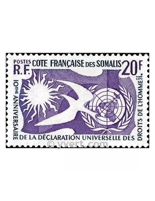 n° 291 -  Timbre Cote des Somalis Poste