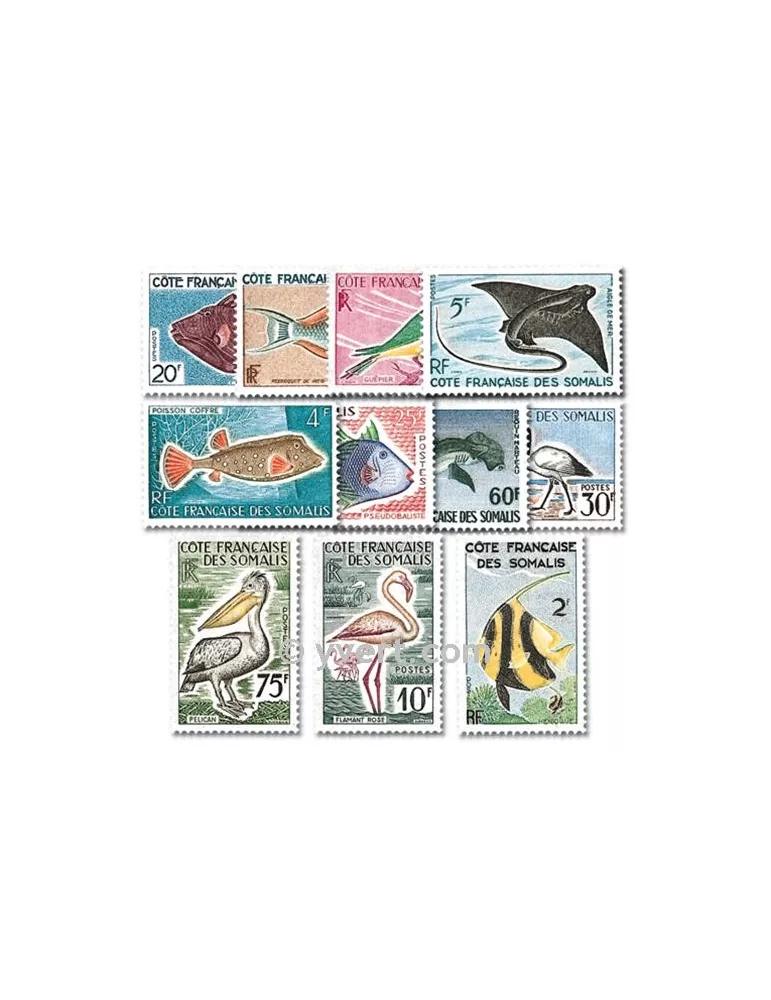 n° 292/303 -  Timbre Cote des Somalis Poste