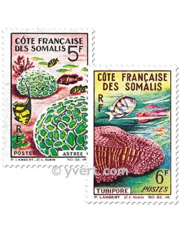 n° 316/317 -  Timbre Cote des Somalis Poste