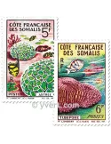 n° 316/317 -  Timbre Cote des Somalis Poste