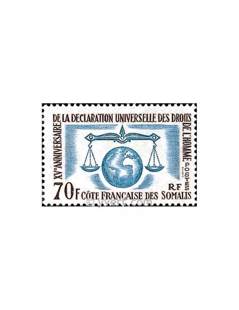 n° 318 -  Timbre Cote des Somalis Poste