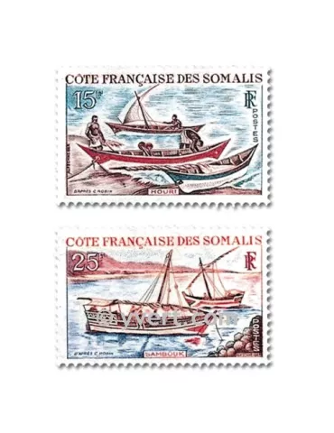 n° 320/321 -  Timbre Cote des Somalis Poste