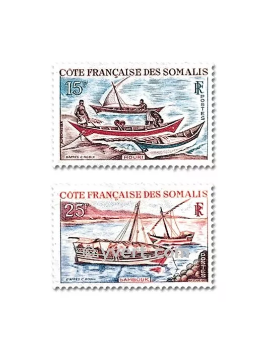 n° 320/321 -  Timbre Cote des Somalis Poste