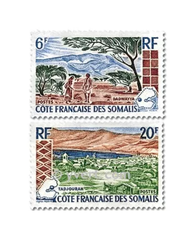 n° 322/323 -  Timbre Cote des Somalis Poste