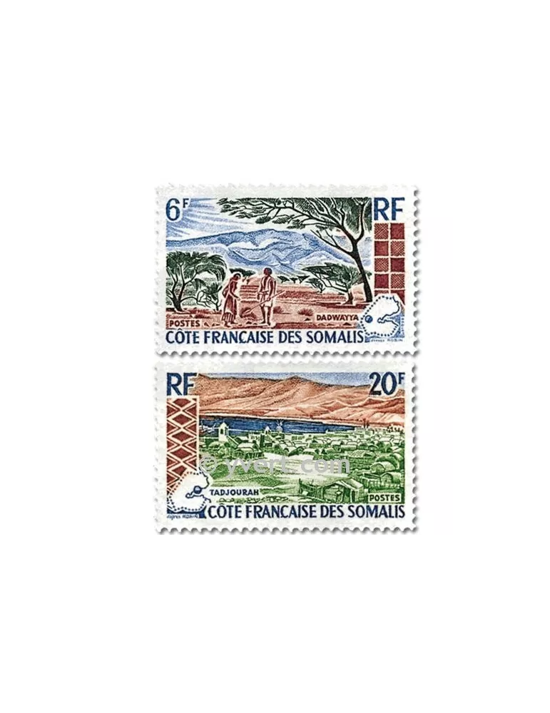 n° 322/323 -  Timbre Cote des Somalis Poste