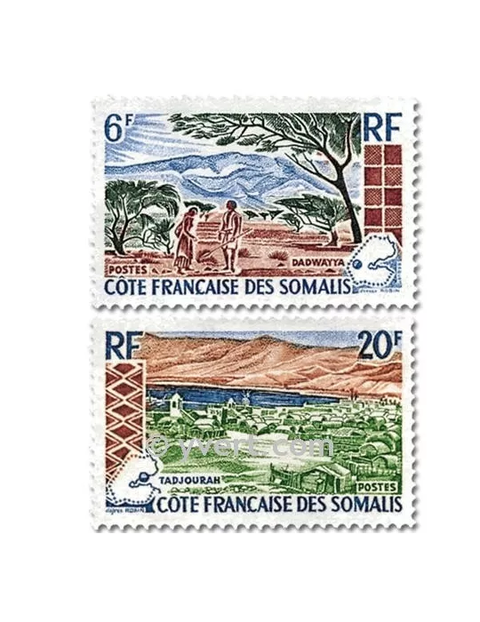 n° 322/323 -  Timbre Cote des Somalis Poste