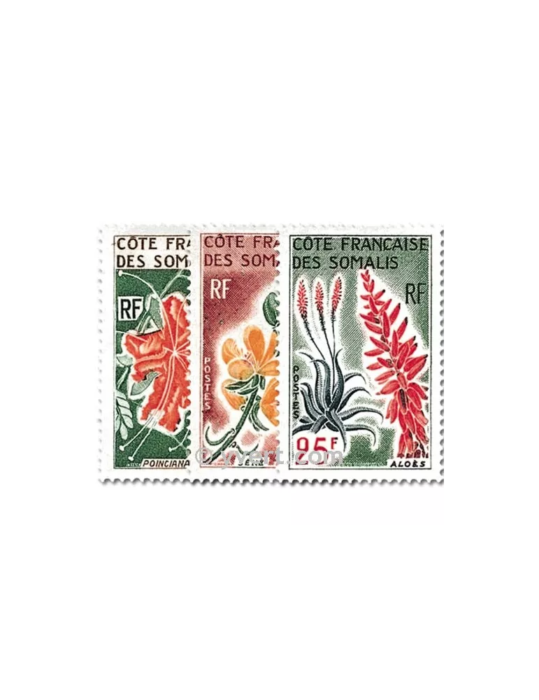 n° 325/327 -  Timbre Cote des Somalis Poste