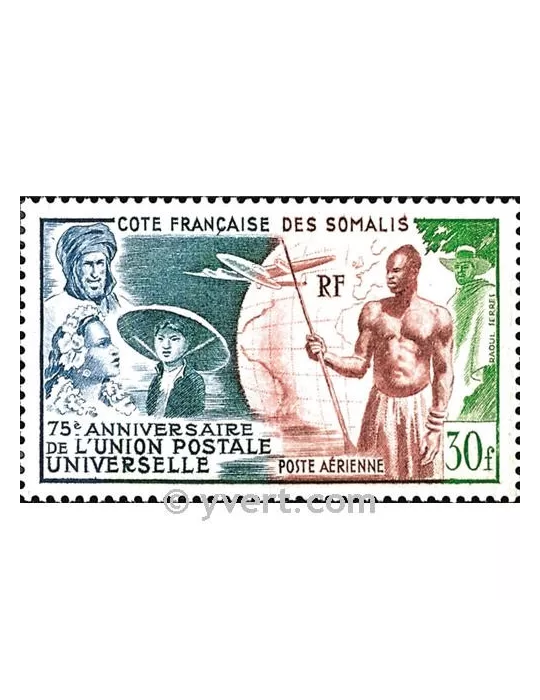 n° 23 -  Timbre Cote des Somalis Poste aérienne