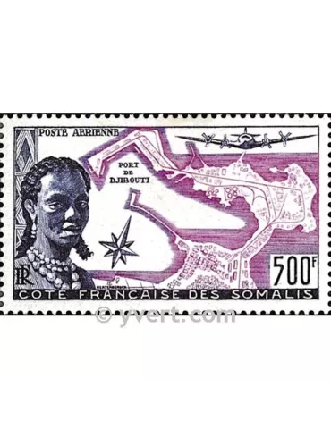 n° 25 -  Timbre Cote des Somalis Poste aérienne