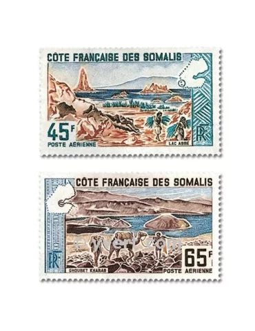 n° 43/44 -  Timbre Cote des Somalis Poste aérienne