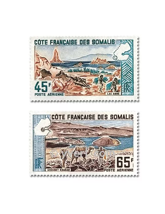 n° 43/44 -  Timbre Cote des Somalis Poste aérienne