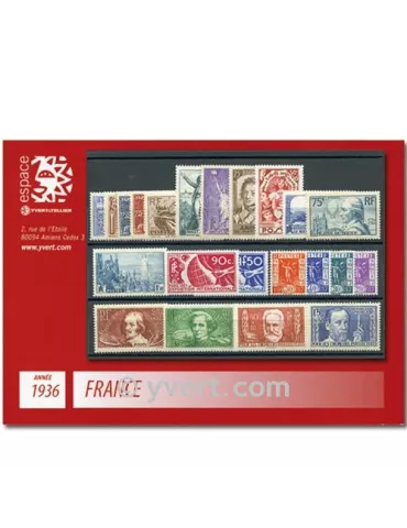 n° 309/333  - Timbre France Année complète  (1936)