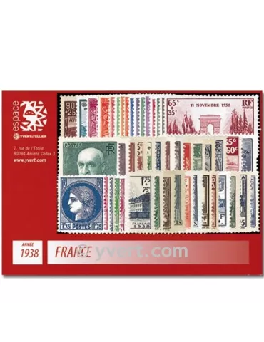 n° 372/418  - Timbre France Année complète  (1938)