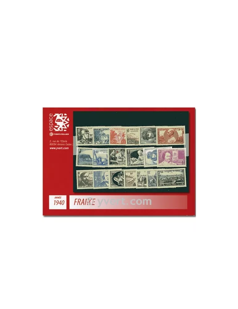 n° 451/469  - Timbre France Année complète  (1940)