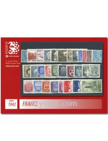 n° 538/567  - Timbre France Année complète  (1942)