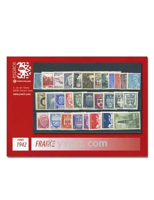 n° 538/567  - Timbre France Année complète  (1942)