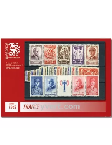 n° 568/598  - Timbre France Année complète  (1943)
