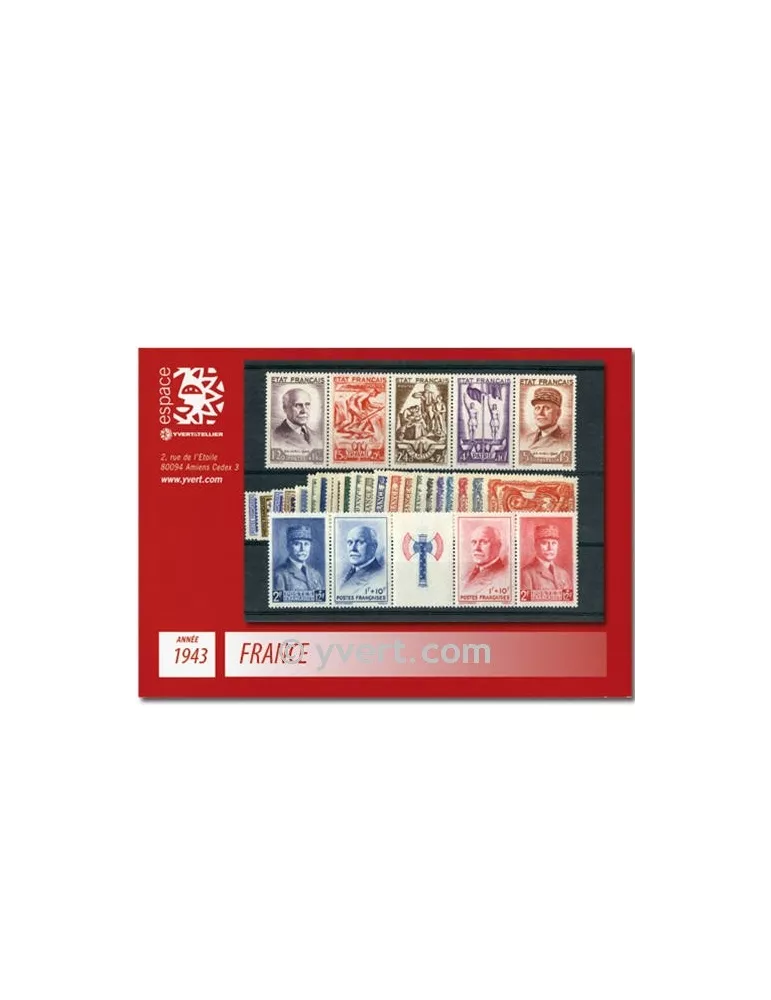 n° 568/598  - Timbre France Année complète  (1943)