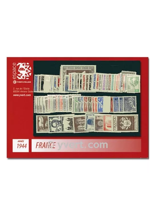 n° 599/668  - Timbre France Année complète  (1944)
