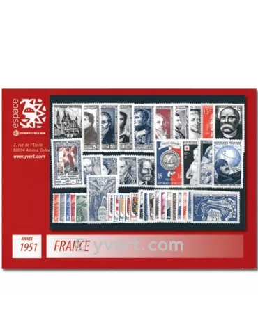 n° 878/918  - Timbre France Année complète  (1951)