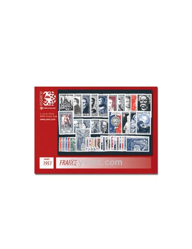 n° 878/918  - Timbre France Année complète  (1951)