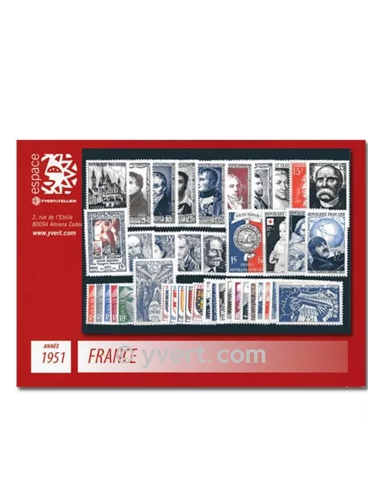 n° 878/918  - Timbre France Année complète  (1951)