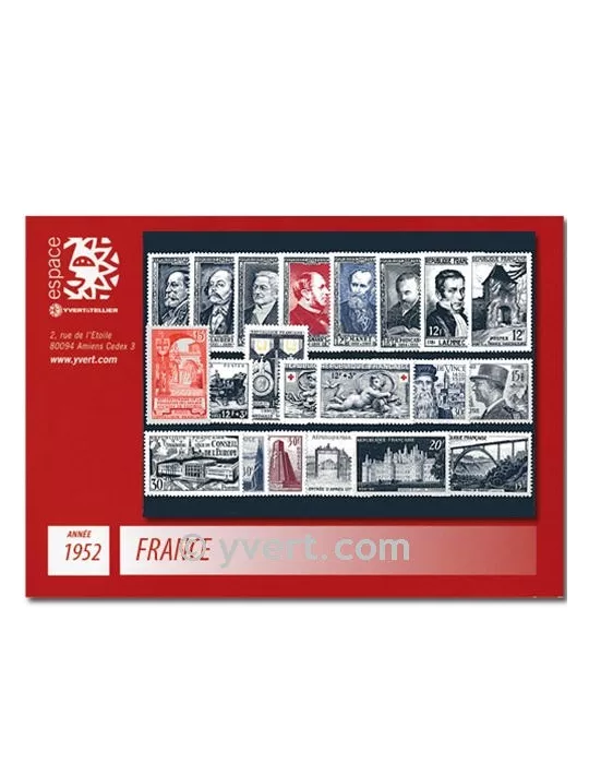 n° 919/939  - Timbre France Année complète  (1952)