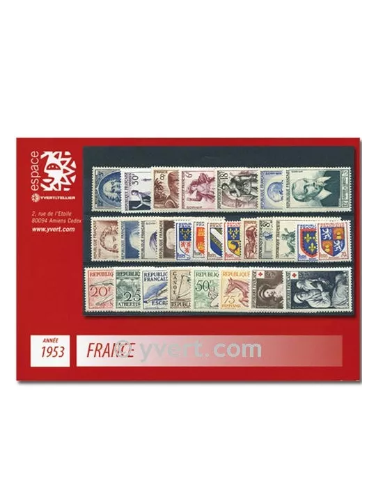 n° 940/967  - Timbre France Année complète  (1953)