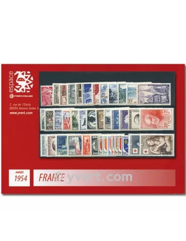 n° 968/1007  - Timbre France Année complète  (1954)