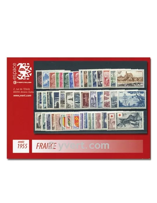 n° 1008/1049  - Timbre France Année complète  (1955)