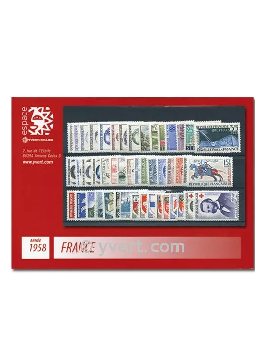 n° 1142/1188  - Timbre France Année complète  (1958)