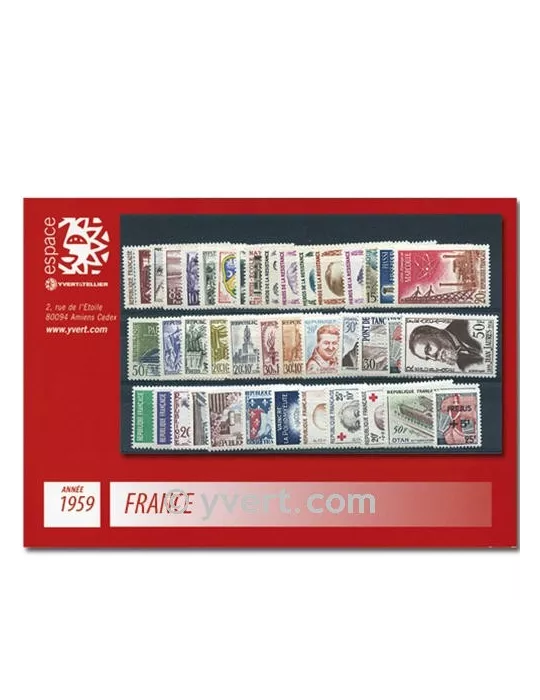 n° 1189/1229  - Timbre France Année complète  (1959)
