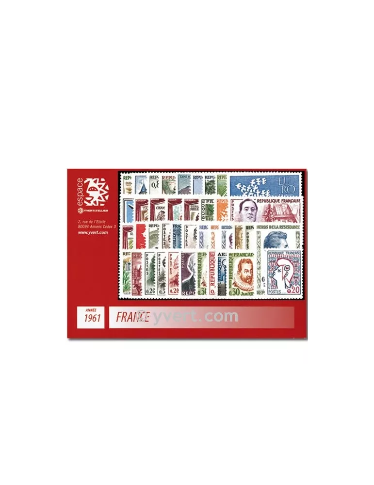 n° 1281/1324  - Timbre France Année complète  (1961)