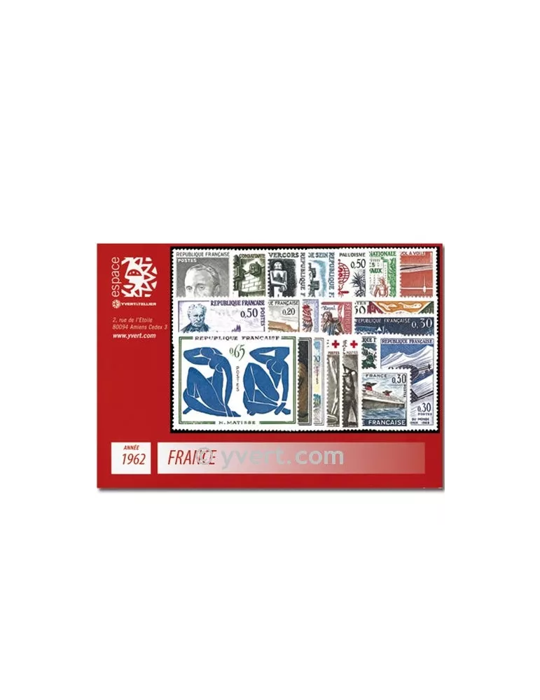n° 1325/1367  - Timbre France Année complète  (1962)