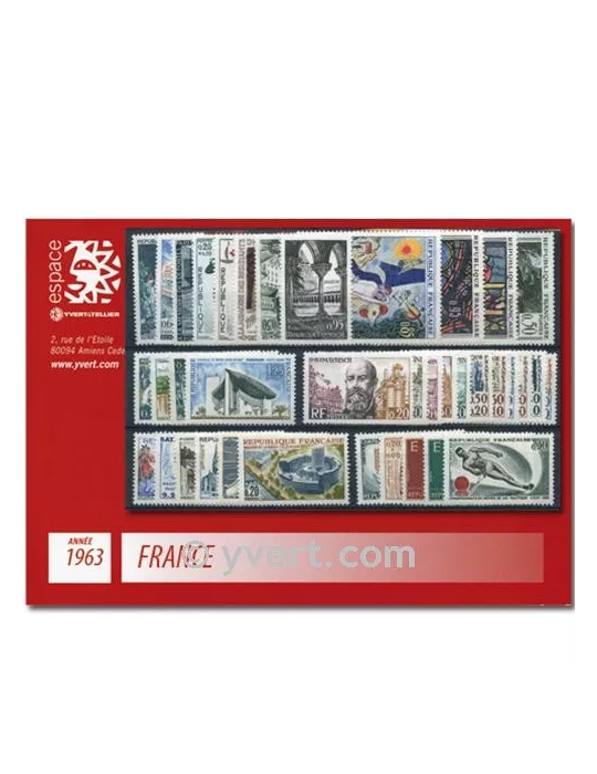 n° 1368/1403  - Timbre France Année complète  (1963)