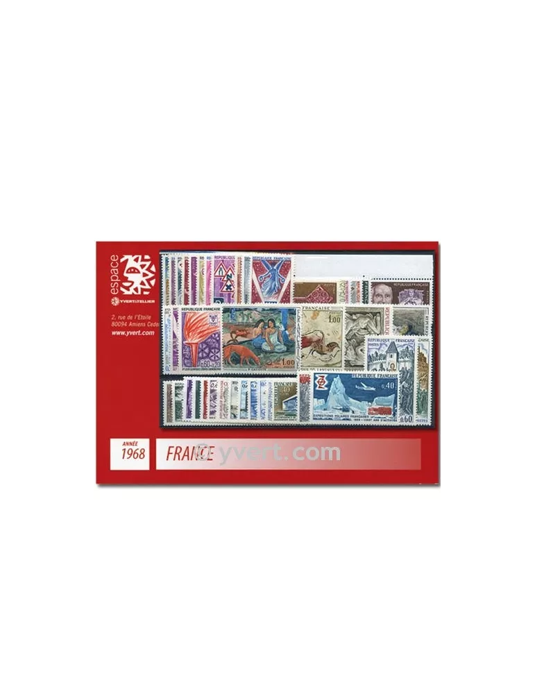 n° 1542/1581  - Timbre France Année complète  (1968)