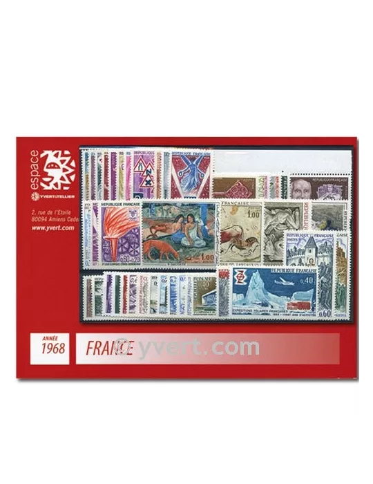 n° 1542/1581  - Timbre France Année complète  (1968)