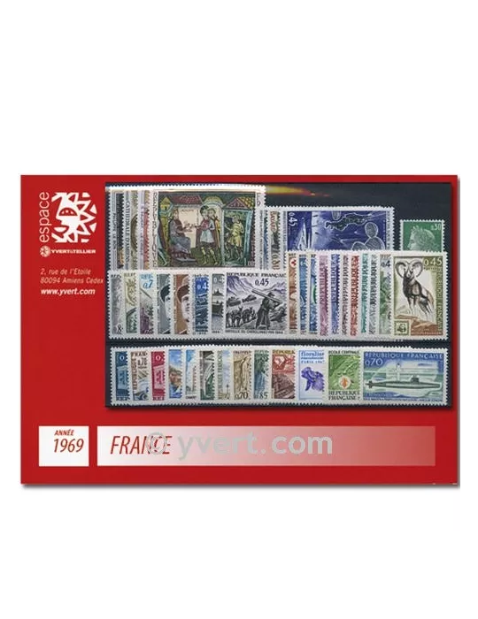 n° 1582/1620  - Timbre France Année complète  (1969)