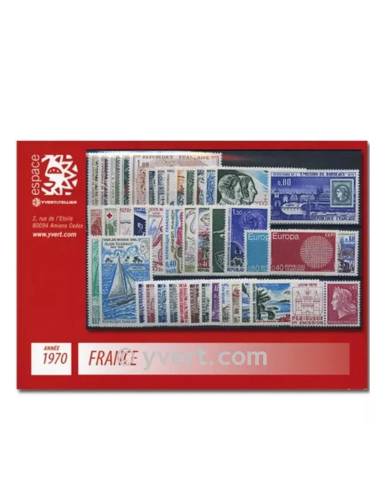 n° 1621/1662  - Timbre France Année complète  (1970)