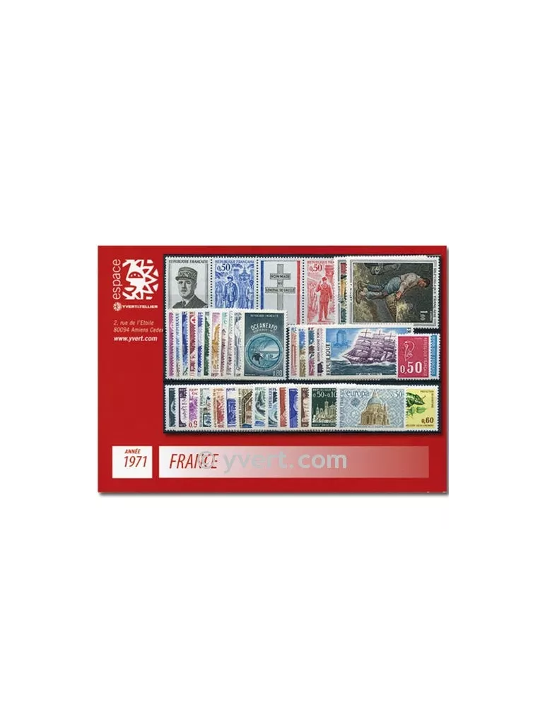 n° 1663/1701  - Timbre France Année complète  (1971)