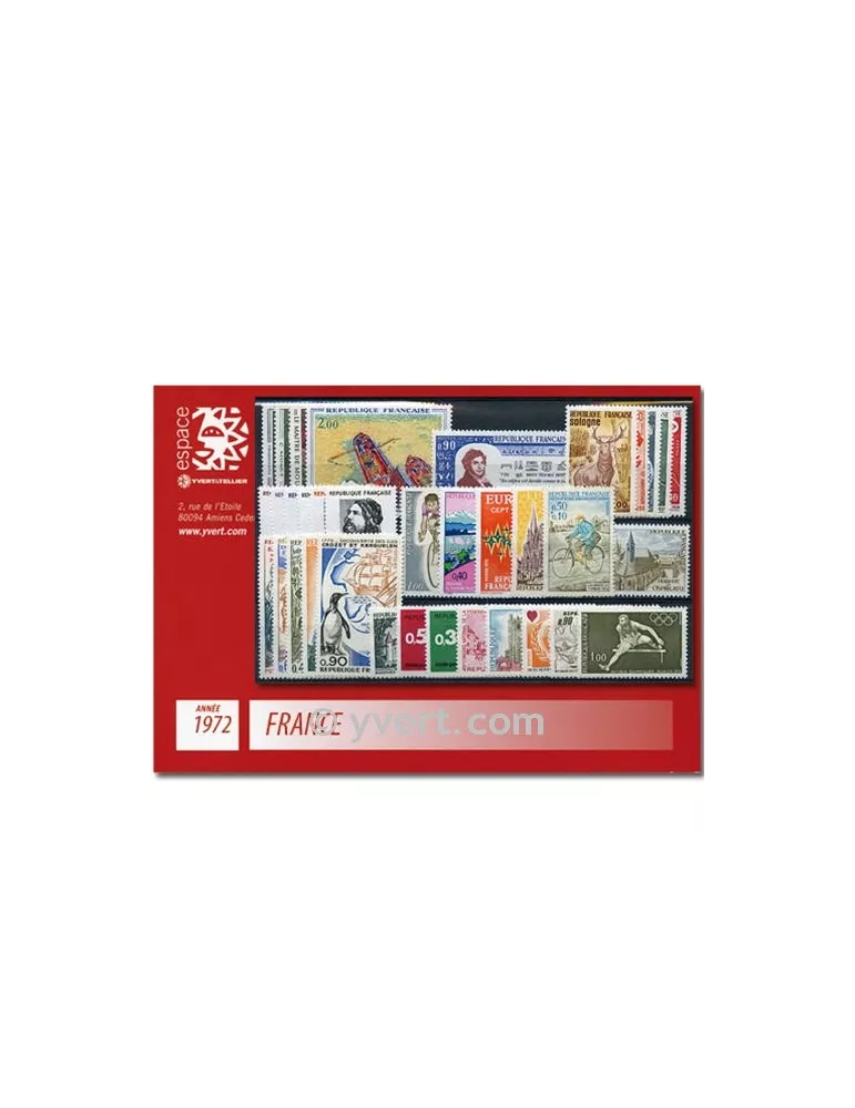 n° 1702/1736  - Timbre France Année complète  (1972)