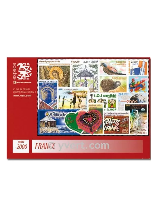 n° 3294/3366  - Timbre France Année complète  (2000)