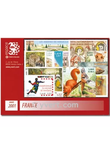 n° 3367/3442  - Timbre France Année complète  (2001)