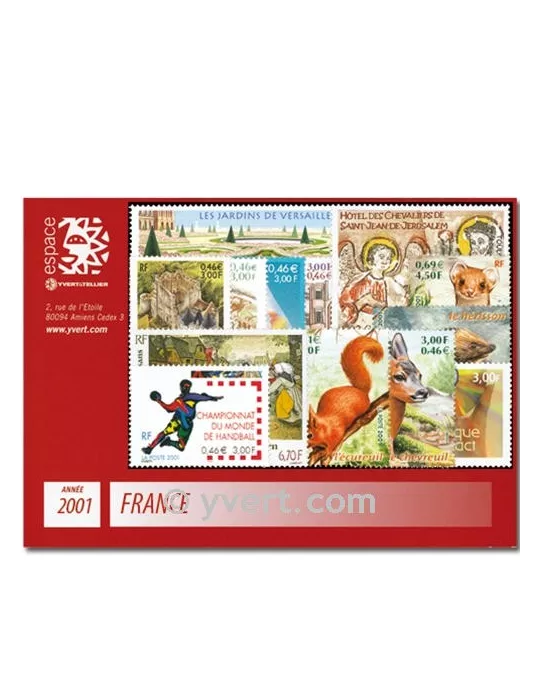 n° 3367/3442  - Timbre France Année complète  (2001)